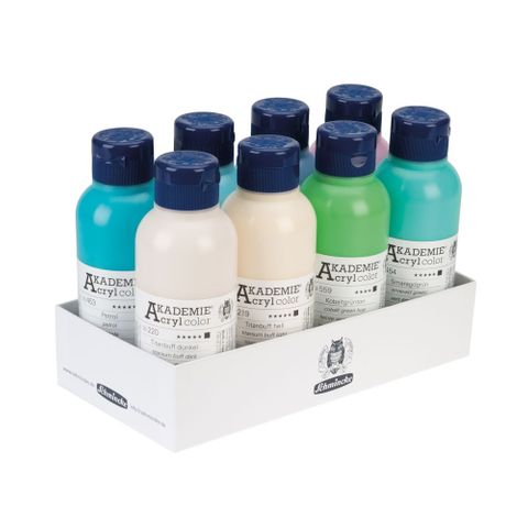 SCHMINCKE AKADEMIE ACRYL 8 X 250ML SPECIAL COLOURS