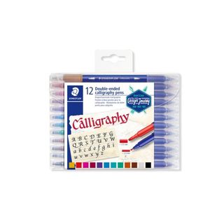 STAEDTLER CALLIGRAPHY DOUBLE-ENDED PEN SET 12