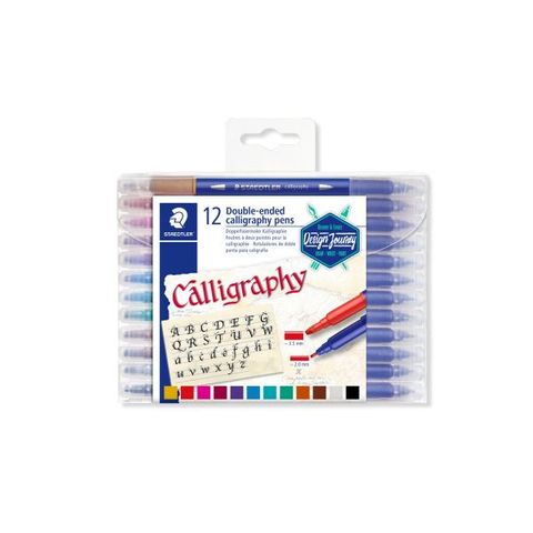 STAEDTLER CALLIGRAPHY DOUBLE-ENDED PEN SET 12