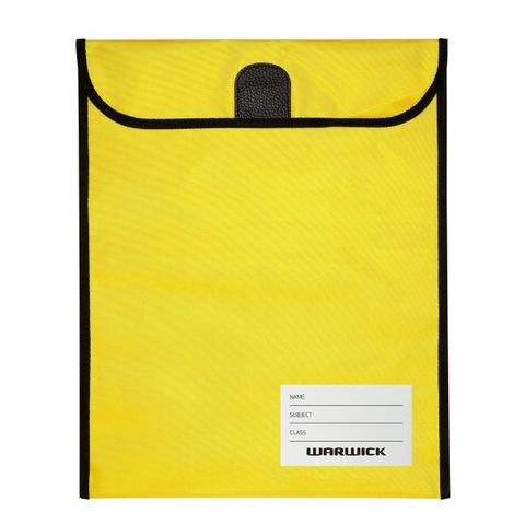 WARWICK HOMEWORK BAG 450X360MM A3+ YELLOW