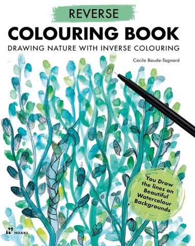 REVERSE COLOURING DRAWING NATURE INVERSE