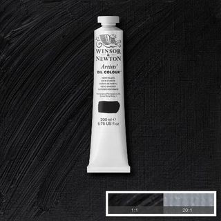 W&N ARTISTS OIL 200ML IVORY BLACK S1