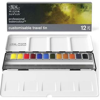 W&N PROFESSIONAL WATERCOLOUR HALF PAN TIN SET12