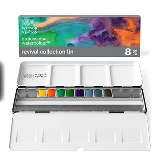 W&N PROFESSIONAL WATERCOLOUR REVIVAL HALF PAN SET8