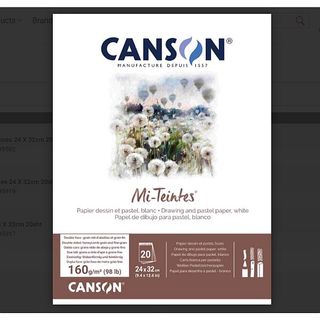 CANSON MI TEINTES PAD 24X32CM 160G WHITE