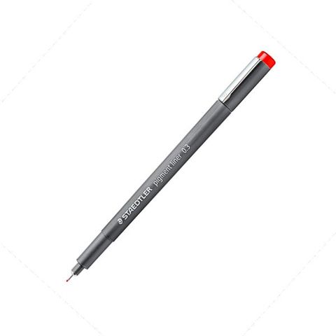 STAEDTLER PIGMENT LINER RED 0.3MM