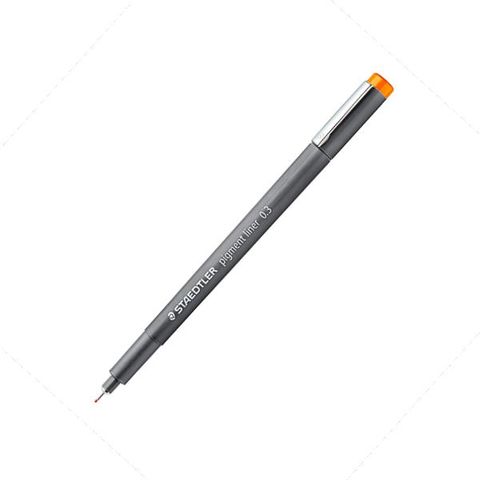 STAEDTLER PIGMENT LINER ORANGE 0.3MM