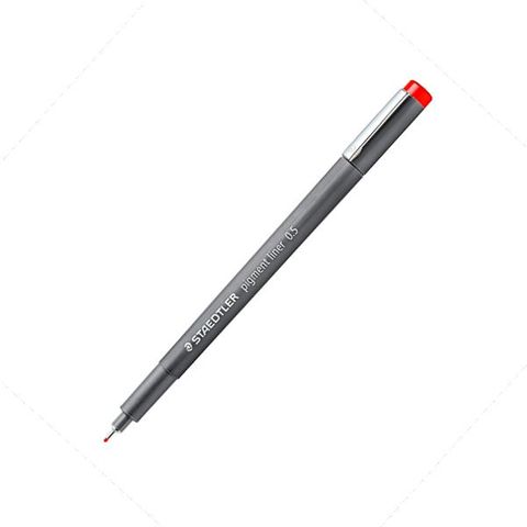 STAEDTLER PIGMENT LINER RED 0.5MM