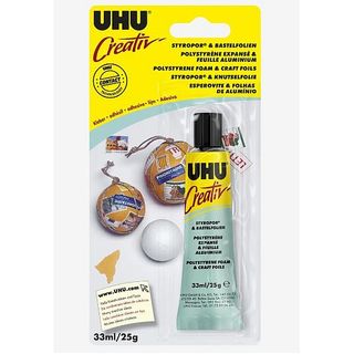 UHU CREATIV SYTROFOAM & CRAFT FOILS GLUE 33ML