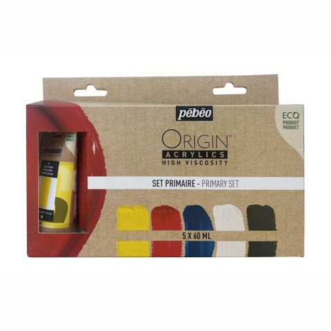 PEBEO ORIGIN ACRYLIC SET 5 X 60ML PRIMARY