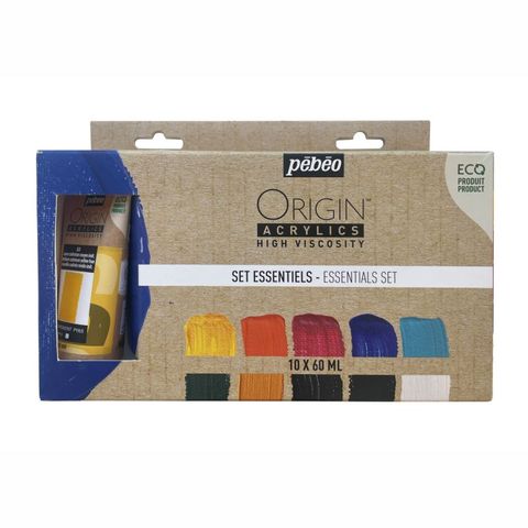 PEBEO ORIGIN ACRYLIC SET 10 X 60ML ESSENTIAL