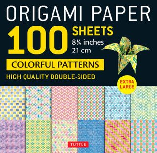 ORIGAMI PAPER COLOURFUL PATTERNS 100 SHEETS 21CM