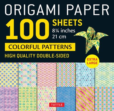 ORIGAMI PAPER COLOURFUL PATTERNS 100 SHEETS 21CM