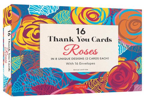 THANK YOU CARDS ROSES 16