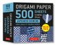 ORIGAMI PAPER 500 SHEETS JAPANESE SHIBORI 10CM