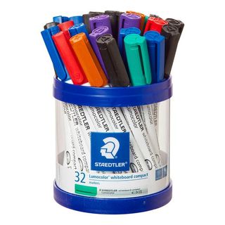 LUMOCOLOR 341 COMPACT WHITEBOARD MARKER ASST CUP32