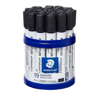 LUMOCOLOR WHITEBOARD MARKER BULLET TIP CUP19 BLACK