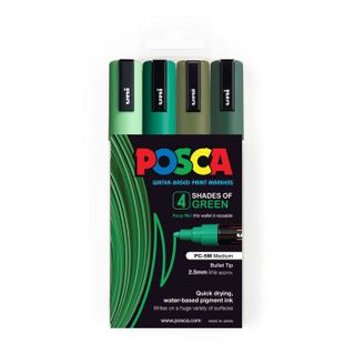 POSCA MARKER M BULLET 1.8-2.5MM GREEN SHADES SET4
