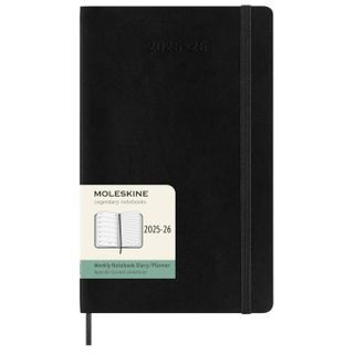 MOLESKINE18M DIARY WEEKLY LARGE SOFT/C BLACK 25-26