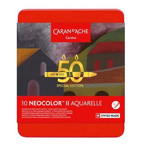 NEOCOLOR II AQUARELLE SET OF 10 DARK 50YR EDITION