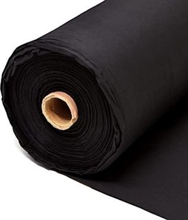 CALICO FABRIC 100% COTTON BLACK 150CM X 1 METRE