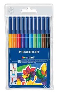 NORIS CLUB FIBRE TIP PENS 10 ASSTD
