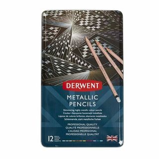 DERWENT METALLIC PENCIL NON SOLUABLE SET 12
