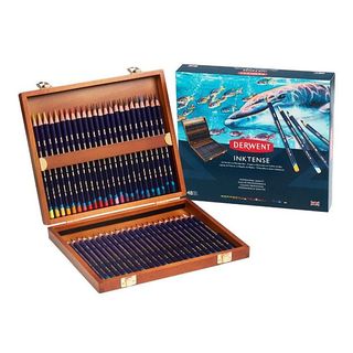 DERWENT INKTENSE PENCIL W-SOLUBLE WOODEN BOX SET48