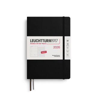 LEUCHTTURM1917 2026 WEEKLY PLANNER A5 BLACK DOTTED