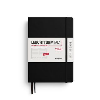 LEUCHTTURM1917 2026 DAILY PLANNER A5 BLACK