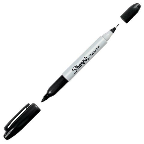 SHARPIE MARKER TWIN TIP BLACK