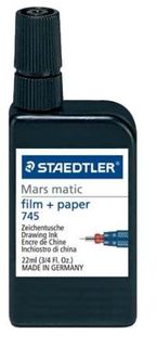 STAEDTLER MARS MATIC 745 FILM INK 22ML BLACK