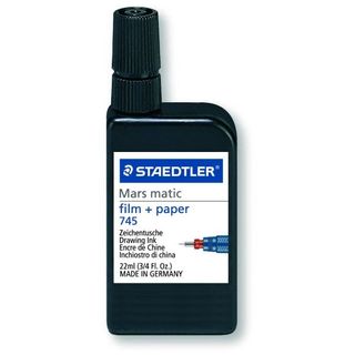 STAEDTLER MARS MATIC 745 PAPER&FILM INK 22ML BLACK