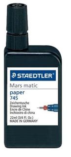 STAEDTLER MARS MATIC 745 R DRAWING INK 22ML BLACK