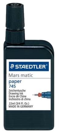 STAEDTLER MARS MATIC 745 R DRAWING INK 22ML BLACK