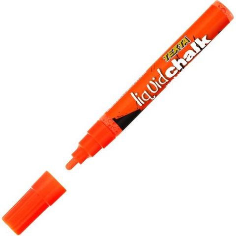 TEXTA LIQUID CHALK WET WIPE MARKER SMALL ORANGE