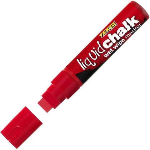 TEXTA LIQUID CHALK WET WIPE MARKER LARGE RED