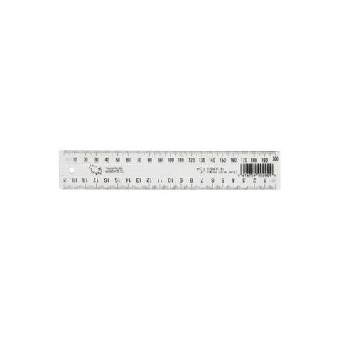 TAURUS 200MM PLASTIC RULER CLEAR