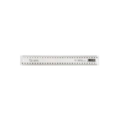 TAURUS 300MM PLASTIC RULER CLEAR