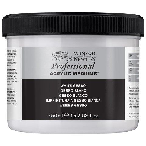 W&N PROFESSIONAL ACRYLIC GESSO WHITE 450ML