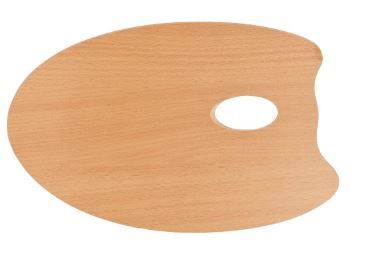 MABEF OVAL WOODEN PALETTE 20X30CM