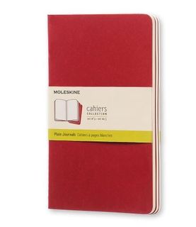 MOLESKINE CAHIER JOURNAL 3 PLAIN RED LARGE