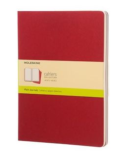 MOLESKINE CAHIER JOURNAL 3 PLAIN RED XL