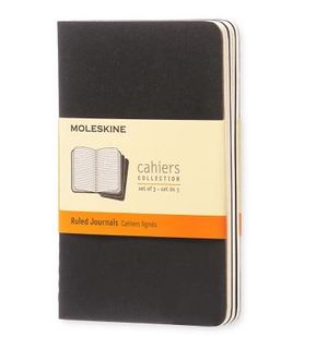 MOLESKINE CAHIER JOURNAL 3 RULED BLACK POCKET