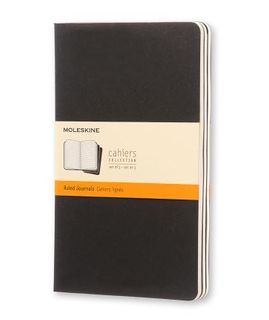 MOLESKINE CAHIER JOURNAL 3 RULED BLACK LARGE