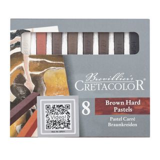 CRETACOLOR PASTEL STICK BROWN CHALKS SET 8