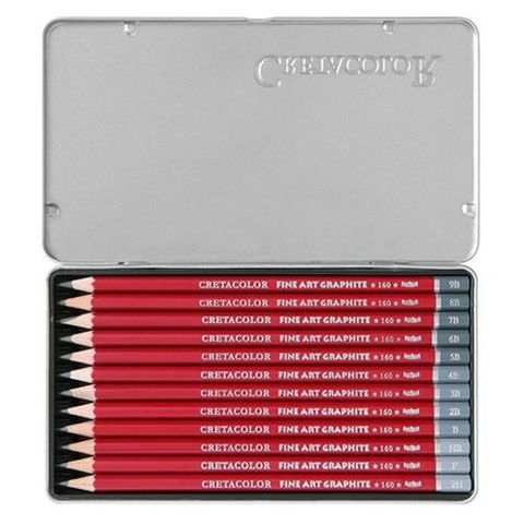 CRETACOLOR CLEOS GRAPHITE PENCIL TIN SET 12