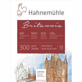 HAHN BRITANNIA HP 300G WATERCOLOUR BLOCK 24X32CM