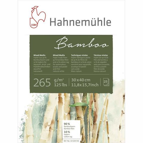 HAHNEMUHLE BAMBOO 265G MIXED MEDIA BLOCK 30X40