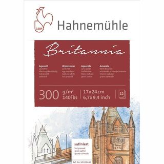 HAHN BRITANNIA HP 300G WATERCOLOUR BLOCK 17X24CM